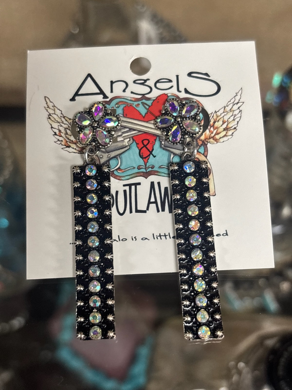 Blazing Bling Bar Earrings